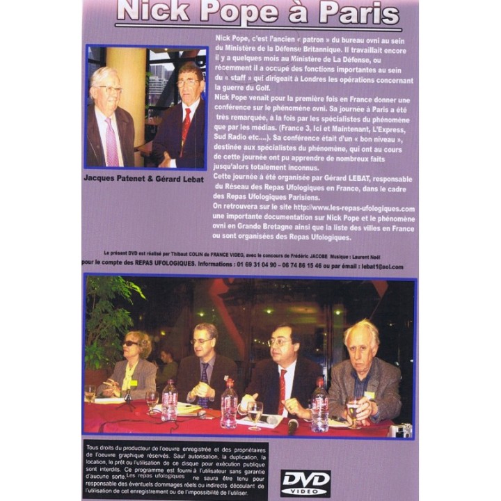 DVD - Les Repas Ufologiques - Nick Pope