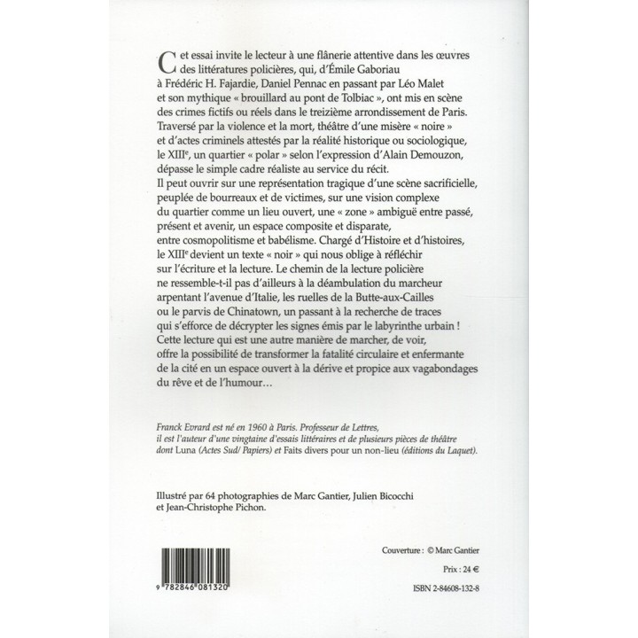 Le treizième au noir : Essai de littérature polarisée sur le treizième arrondissement parisien