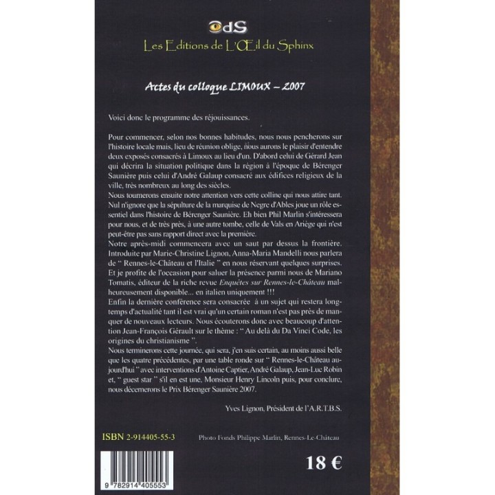 Actes du Colloque d'Études & de Recherches sur Rennes-le-Château 2007