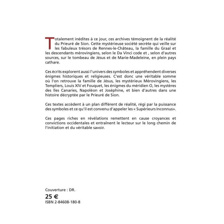 Archives Secrètes du Prieuré de Sion