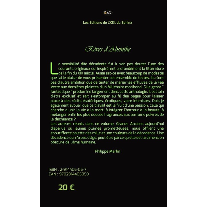 Rêves d'Absinthe - Anthologie de Littérature Décadente