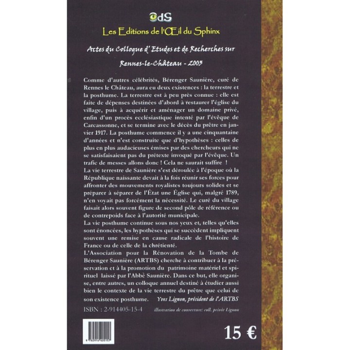 Actes du Colloque d'Études & de Recherches sur Rennes-le-Château 2003