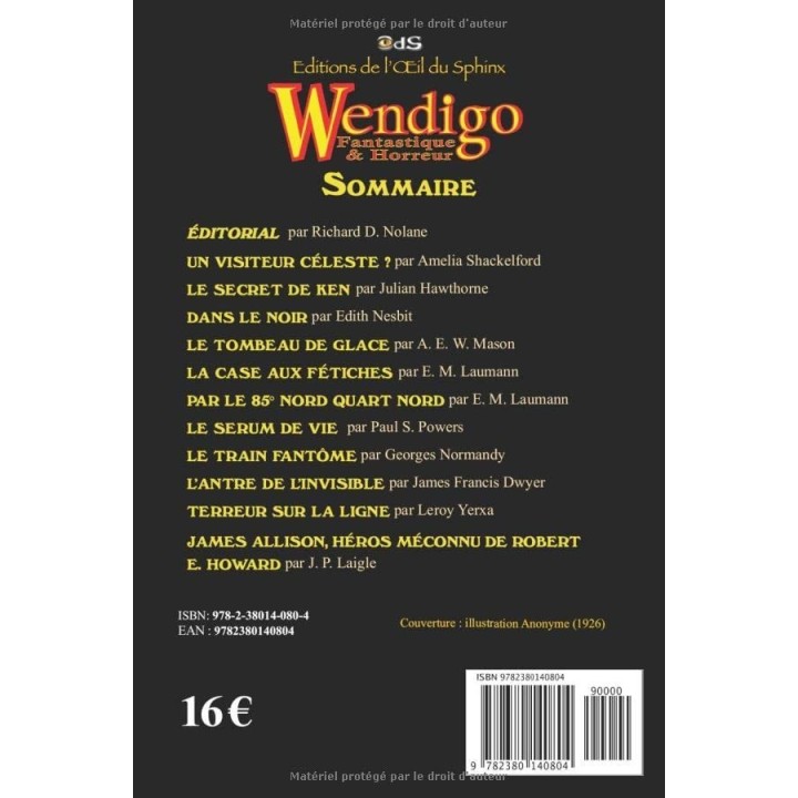 WENDIGO - Fantastique & Horreur - Volume 6