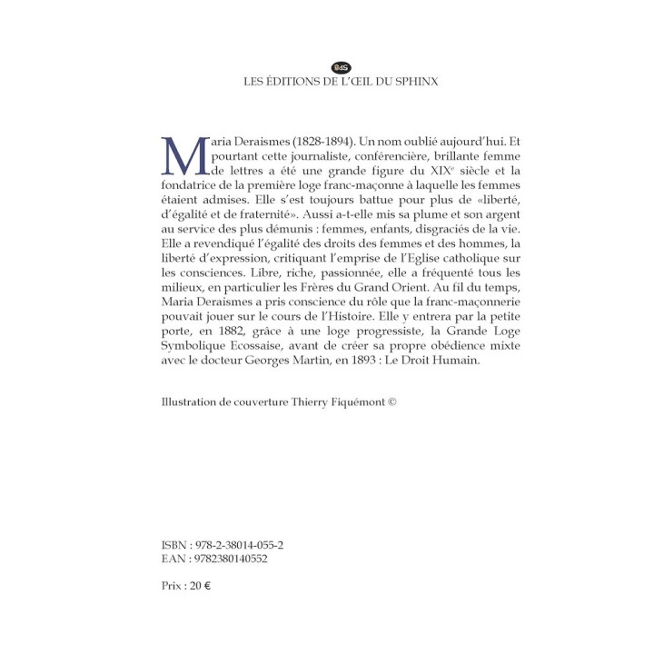 Maria Deraismes - Riche, Féministe et Franc-Maçonne