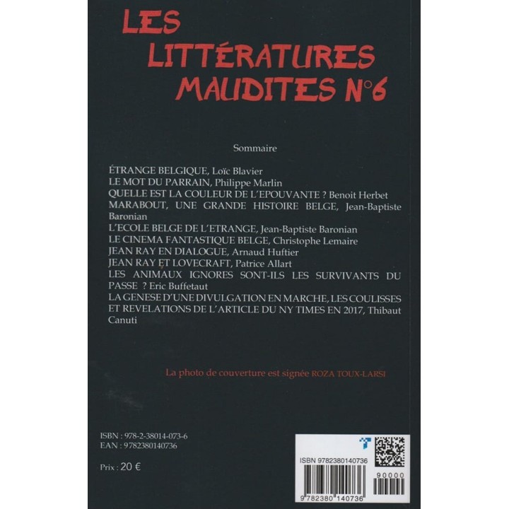 Les Littératures Maudites N°6 - dédié aux Littératures Maudites Belges
