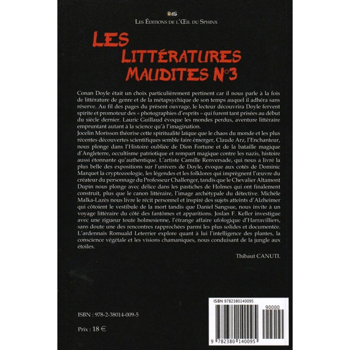 Les Littératures Maudites N°3 - dédié à Arthur Conan Doyle (1859-1930)
