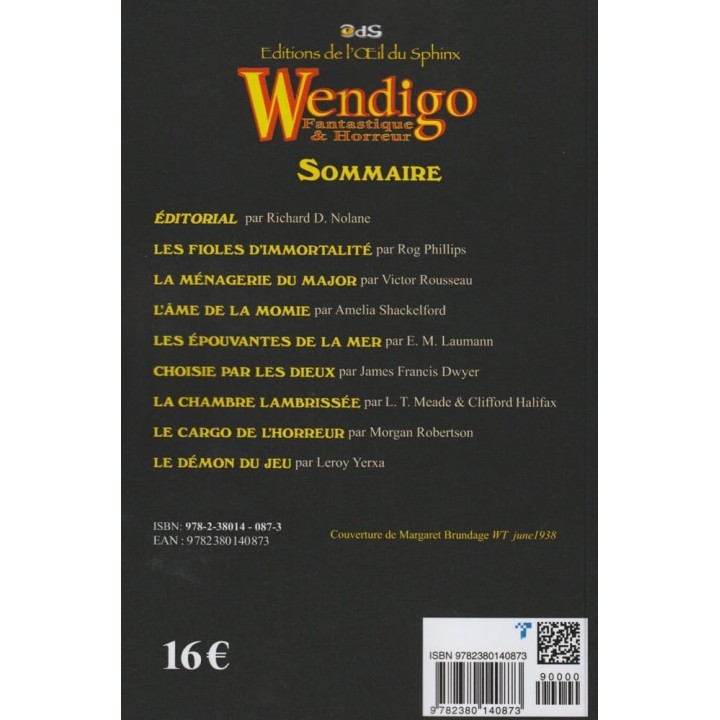 Wendigo - Fantastique & Horreur - Volume 07