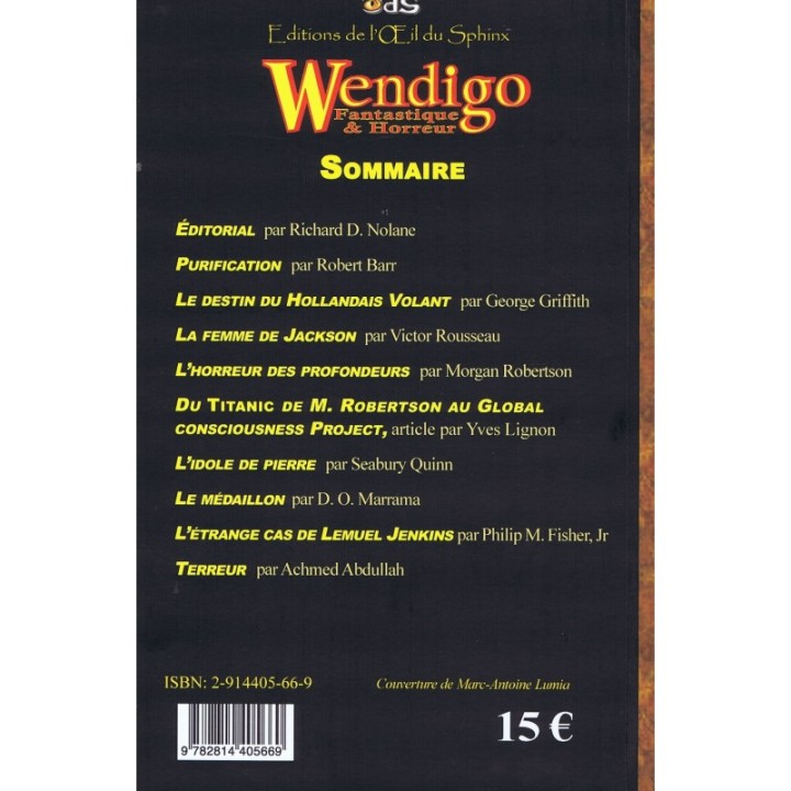 Wendigo - Fantastique & Horreur - Volume 01
